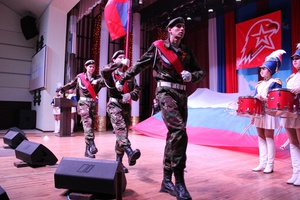 В Мысках прошел торжественный слёт военно-патриотического движения «Юнармия».