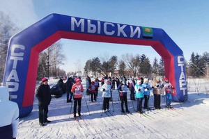 В минувшее воскресенье в Мысках состоялся муниципальный этап Всероссийской лыжной гонки «Лыжня России - 2024».