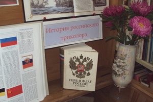 В библиотеке микрорайона ГРЭС начала работу книжная выставка «Российский флаг – державы символ».