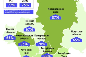 Доля выздоровевших от COVID-19 в Кузбассе поднялась до 70%.